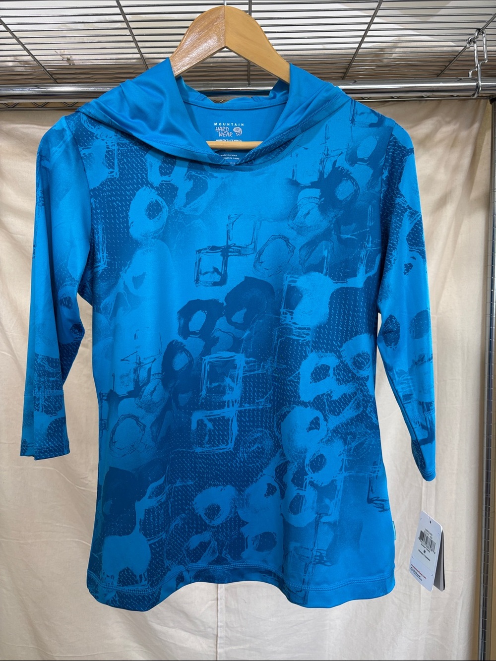 Mountain Hardwear Bright Blue Abstract-Print Hoodie